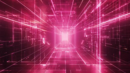 Obraz premium A futuristic abstract science background with digital grids and connections.