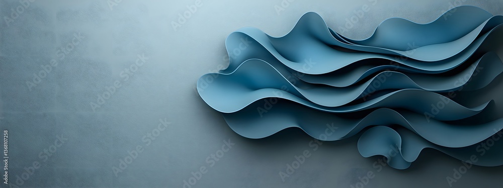 Poster captivating indigo digital waves pulsing and rippling across a sleek monochrome canvas exemplifying 