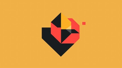 A minimalist abstract logo design with bold geometric shapes.
