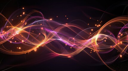 Obraz premium Abstract connections in a network, with lines and circles glowing softly.