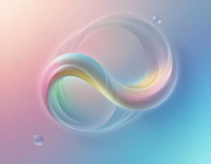 Colorful Infinity Loop with Gradient Spheres