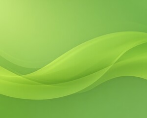 Abstract green wave design with soft curves and gradients