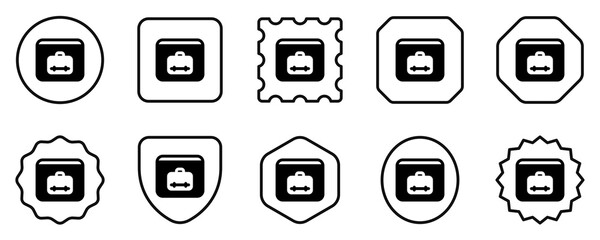 Editable job search, website, briefcase, online portfolio vector icon. Business, work, office. Part of a big icon set family. Perfect for web and app interfaces, presentations, infographics, etc