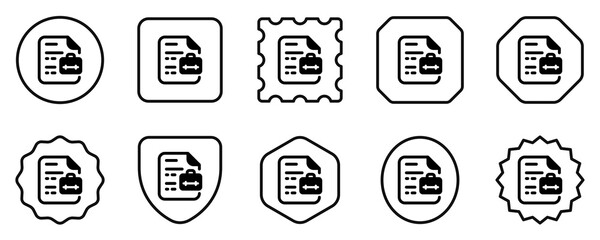 Editable resume, work, experience, portfolio, cv, file, document vector icon. Business, job, office. Part of a big icon set family. Perfect for web and app interfaces, presentations, infographics, etc