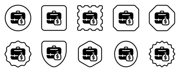 Editable salary, briefcase, profession, money, wage, paycheck evector icon. Business, work, job. Part of a big icon set family. Perfect for web and app interfaces, presentations, infographics, etc