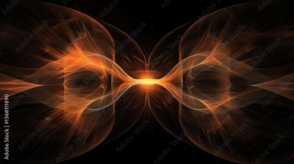 Poster a futuristic abstract design symbolizing interconnectedness.