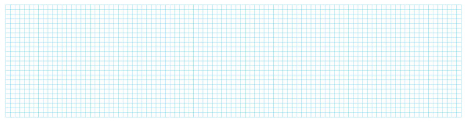 Seamless blue grid paper background. Minimalistic squared notebook page template with thin light blue lines on a white background. Ideal for educational designs, technical drawings, math exercises.