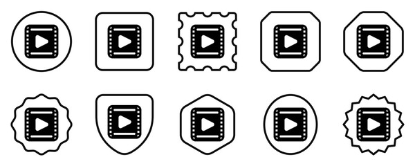 Editable movie clip, trailer vector icon. Movie, cinema, entertainment. Part of a big icon set family. Perfect for web and app interfaces, presentations, infographics, etc