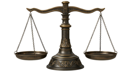 Isolated Scale of Justice