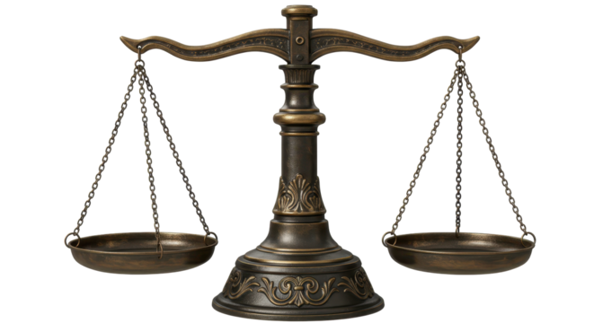 Isolated Scale of Justice