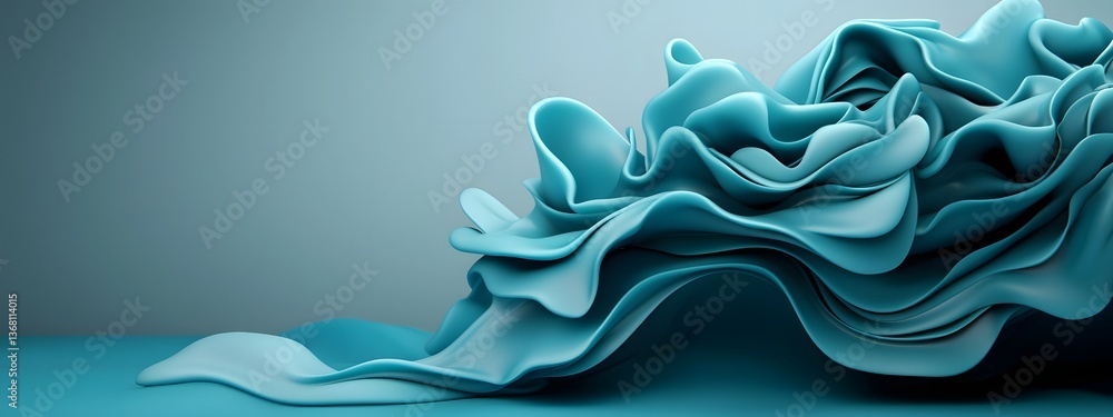 Poster enchanting azure digital ripples cascading over a stark monochrome backdrop symbolizing the relentle
