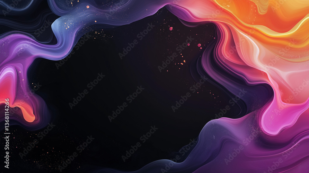 Poster abstract swirls of color: a captivating abstract design featuring swirling, flowing colors, creating