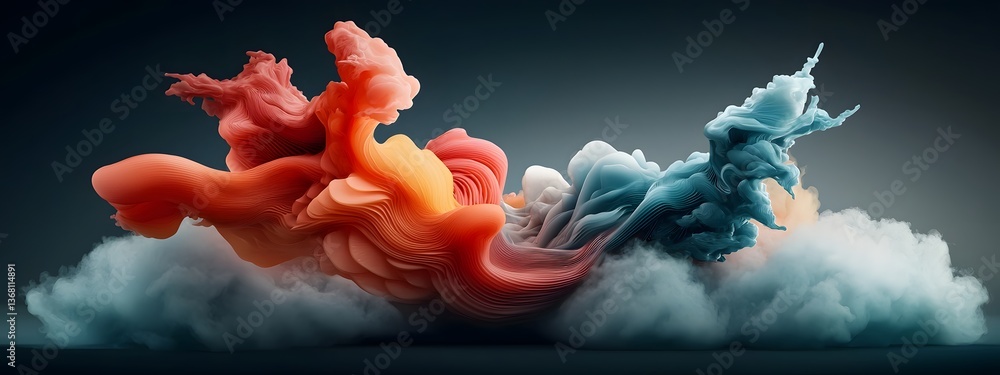 Poster captivating cybernetic swirls fluid digital landscape of technological dynamism entrancing azure dig