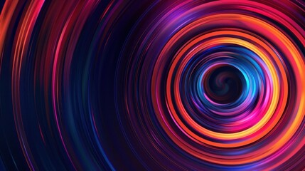 Obraz premium Abstract colorful circles on a dark background, creating a modern design.