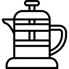 French Press line icon
