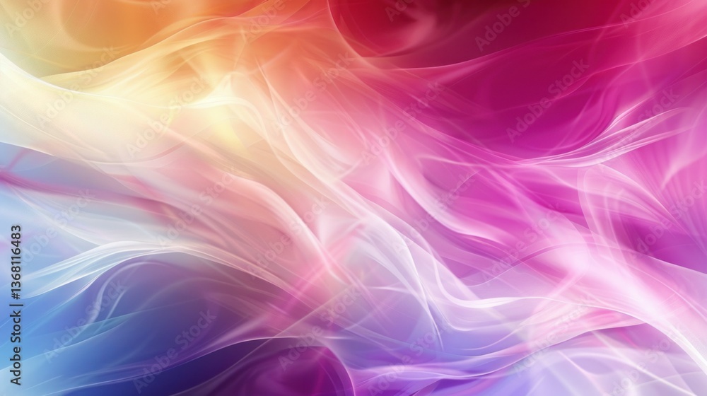 Poster a smooth, colorful abstract background with soft gradients.