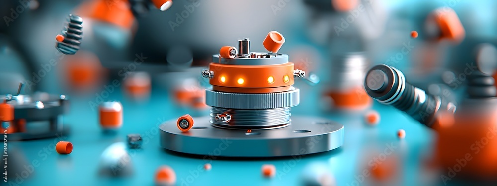 Poster intricate design of an optical amplifier for signal boosting with complex electronic circuitry and g