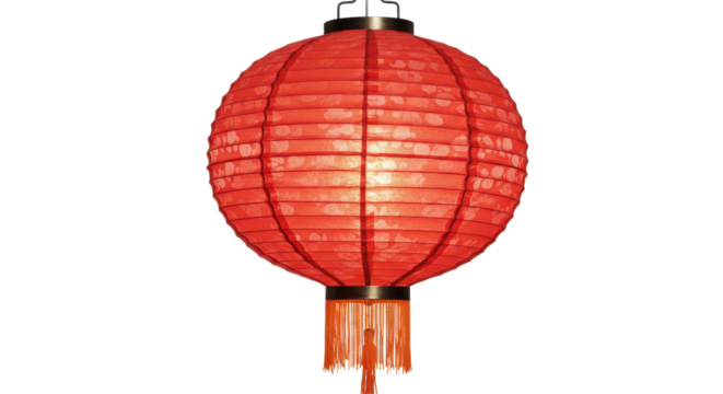 Isolated Red Chinese Lantern