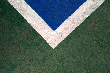 Blue and green floor color