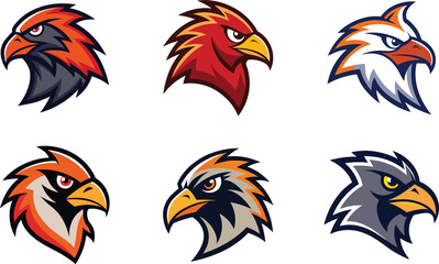 Obraz premium Birds head mascot logo design vector