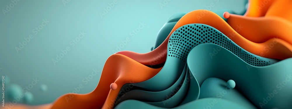 Poster mesmerizing azure digital pulses undulating across a mysterious monochrome landscape conveying the h