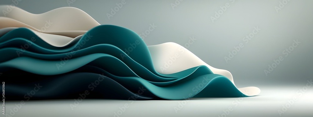 Poster mesmerizing digital undulations captivating and fluid motions traversing a minimalist black and whit