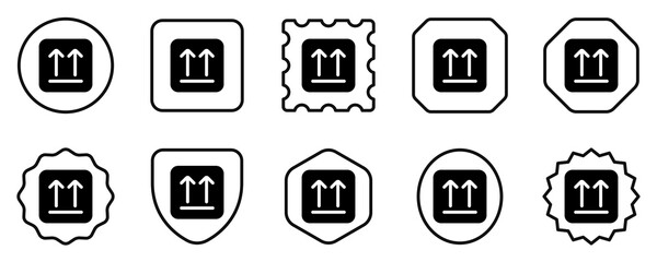 Editable this side up sign vector icon. Shipping, delivery, e-commerce, transport, logistics. Part of a big icon set family. Perfect for web and app interfaces, presentations, infographics, etc