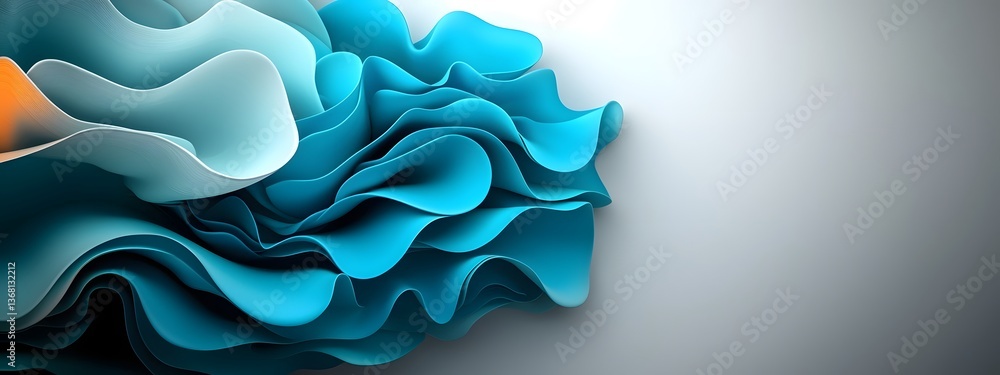 Poster mesmerizing digital waves of technological innovation and creative expression fluid dynamic abstract