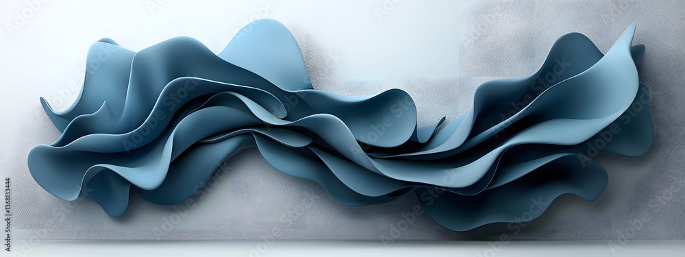 Poster mesmerizing indigo digital waves surging across a monochromatic plane embodying the sheer power of a