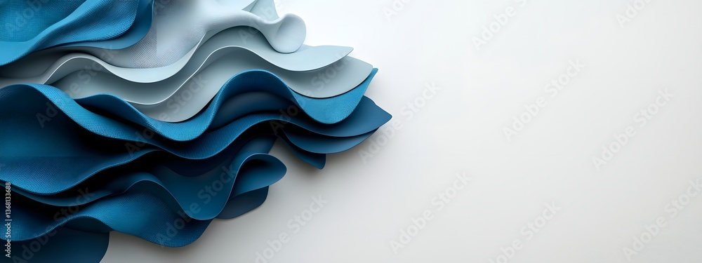 Poster mesmerizing indigo digital waves undulating and flowing over a stark monochrome surface embodying th