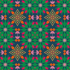 seamless pattern with flowers