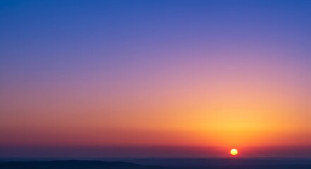 Obraz premium Serene Sunrise Hues Paint Peaceful Sky. AI Generated