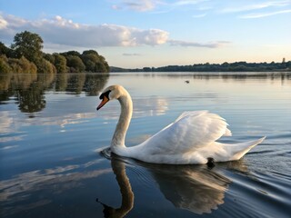 swans on the lake