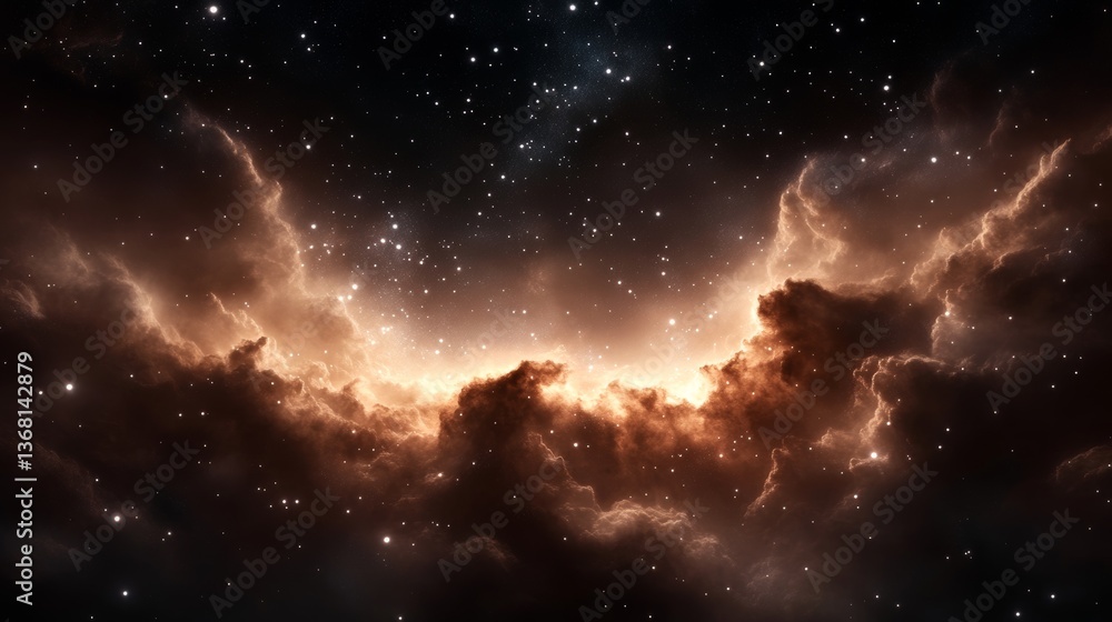 Wall mural Cosmic event unveils mysterious planet in space sky stunning visuals from universe’s edge