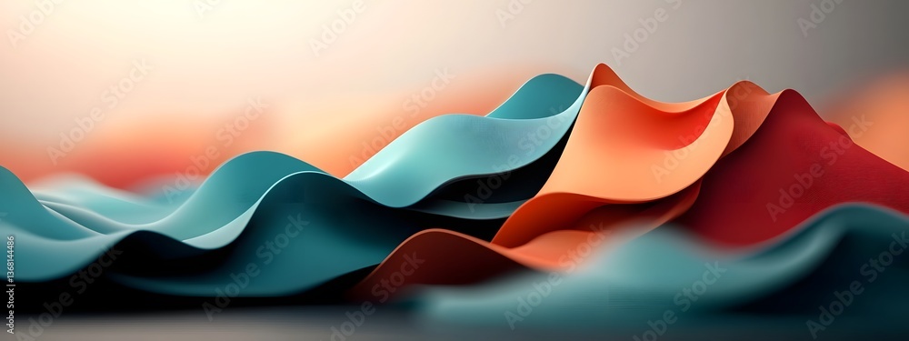 Poster undulating waves of luminous azure code rippling across a high contrast abstract backdrop conveying 
