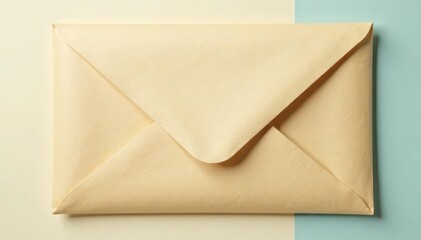 Recycled paper envelope with blank copy space for eco-friendly message or invitation, blank, invitation