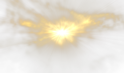 Angelic Sun Beams with Radiance and Soft Diffusion Isolate on Transparent Background, cutout, png