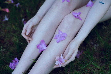 feet in the grass