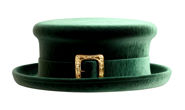 Festive Green Hat for St. Patrick's Day Celebrations and Themes Isolate on Transparent Background, cutout, png