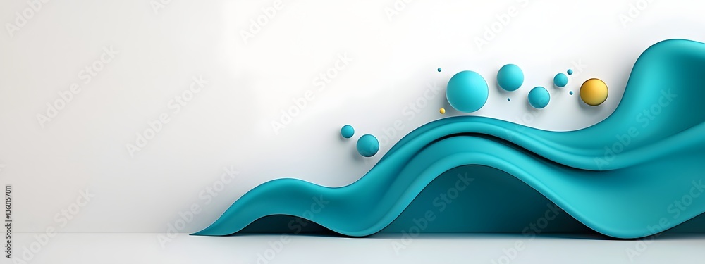 Poster alluring blue digital waves traversing a minimalist dark and white expanse serene and mesmerizing li