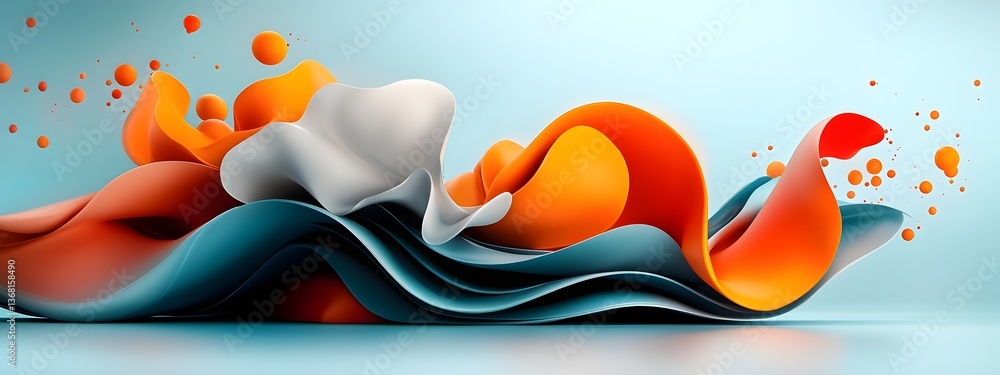 Poster captivating algorithmic animations featuring undulating generative waveforms prismatic holographic e