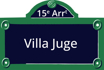 15e Arrt, Elegant Parisian Street Sign