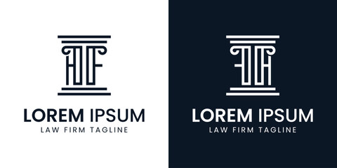 Letters AF and FA Pillar Logo, for business related to lawyer with FA or AF initials