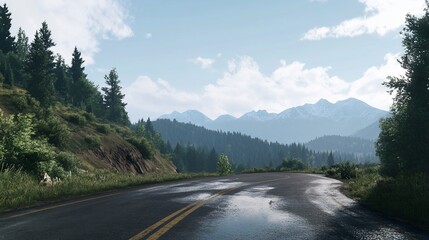 Fototapeta premium road in mountains