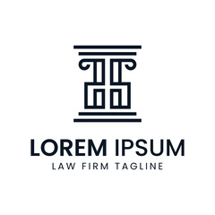 Letters SZ or ZS Pillar Logo, for business related to lawyer with ZS or SZ initials