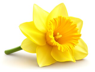 A close up photograph of a beautifully yellow daffodil flower