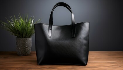 stylish black tote bag for versatile and modern daily use