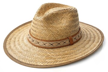 Straw hat isolated on transparent background
