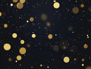 Glowing golden bokeh circles and points scattered across a dark backdrop