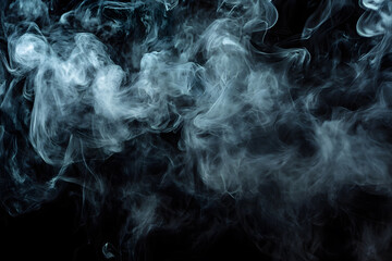 Fototapeta premium White smoke or clouds isolated on background, mist or fog 